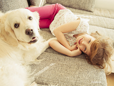 Dog and girl