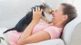 Dog licking owner